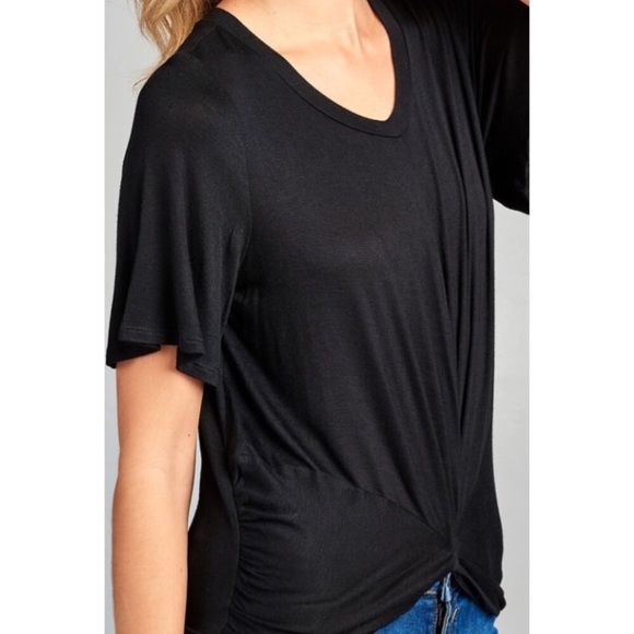 Twist Bottom Black Top - Picture 4 of 4